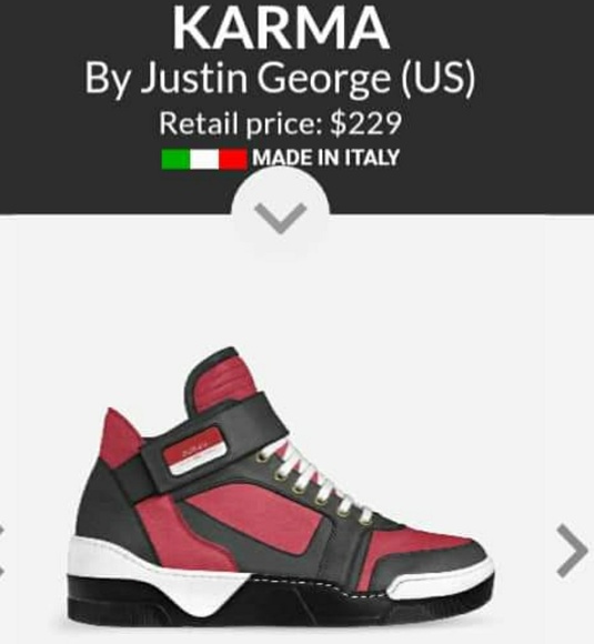 Hand crafted Italian leather hi-top sneakers